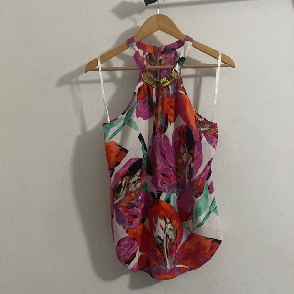 Bebe S Floral Print Halter Top